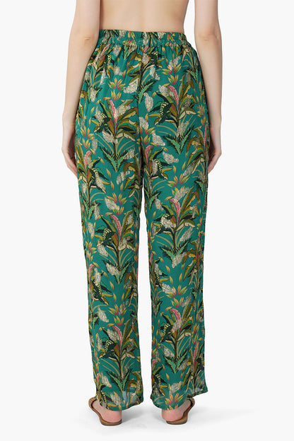 Set of 6 Tropical Ash Leaf Printed Pants (S,M,L)