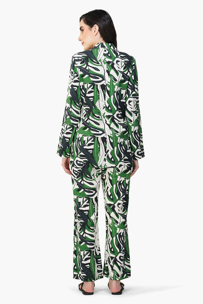 Set of 6 Green Birch Tropical Printed Blazer (S,M,L)