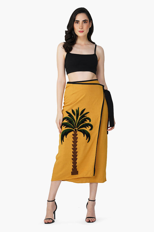 Set of 6 Medallion Palm Wrap Skirt (S,M,L)