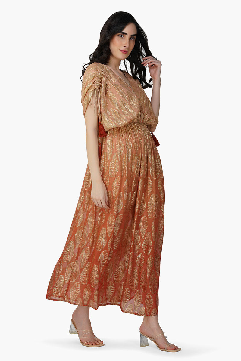 Set of 6 Sandstone Lurex Ombray Maxi Dress (S,M,L)