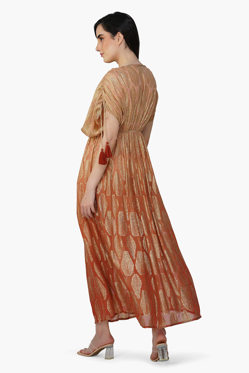 Set of 6 Sandstone Lurex Ombray Maxi Dress (S,M,L)