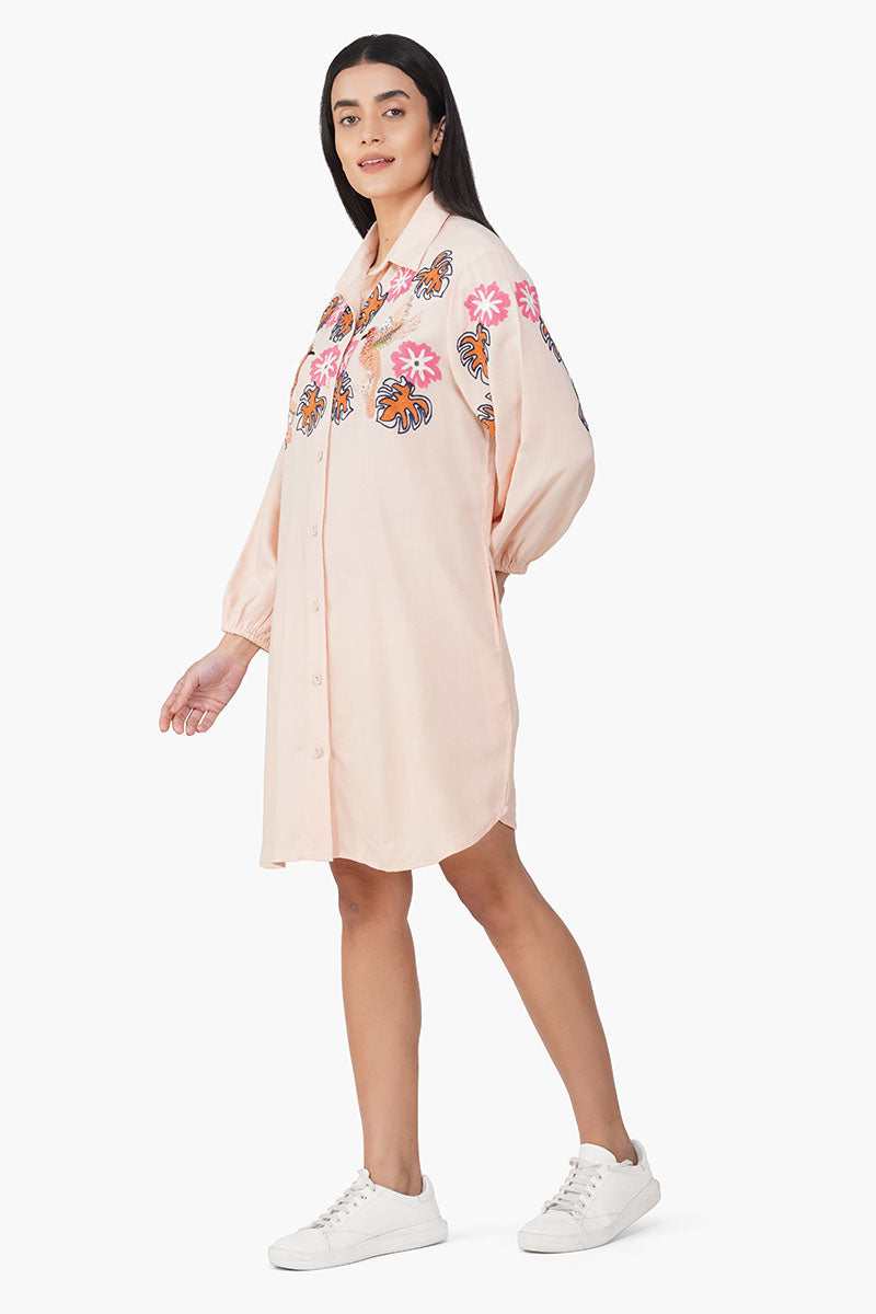 Set of 6 Secret Flora Farm Embroidered Shirt Dress (S,M,L)