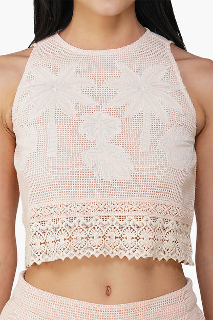 Set of 6 Summer Nude Patch Crochet Top (S,M,L)