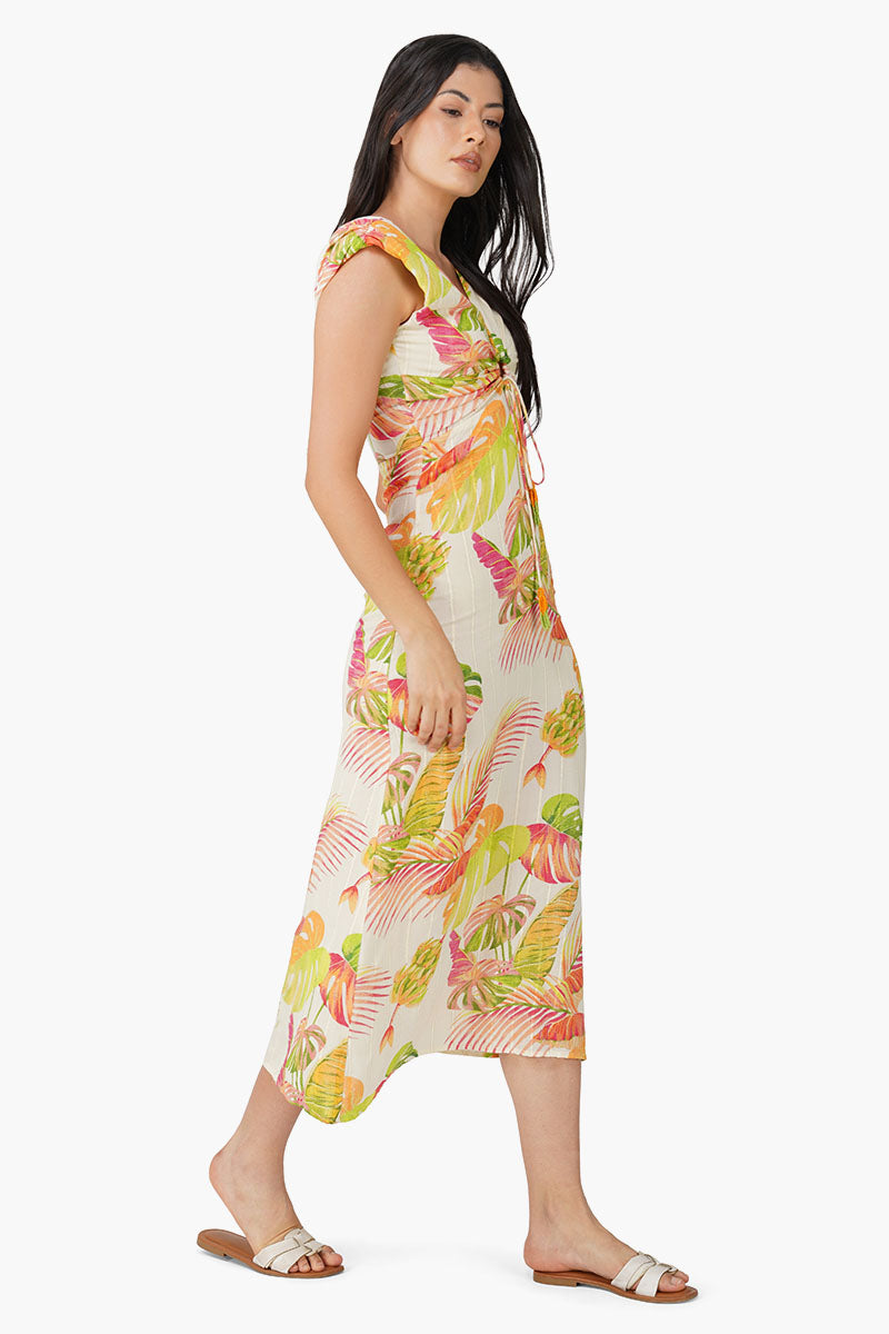 Set of 6 Dua Multi Tropic Printed Maxi Dress (S,M,L)