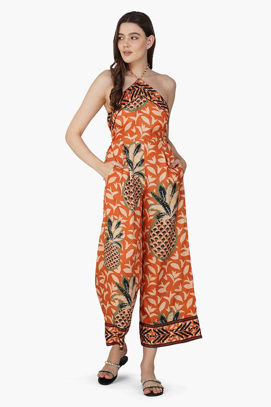 Set of 6 Leafy Pina Printed Jumpsuit (S,M,L)