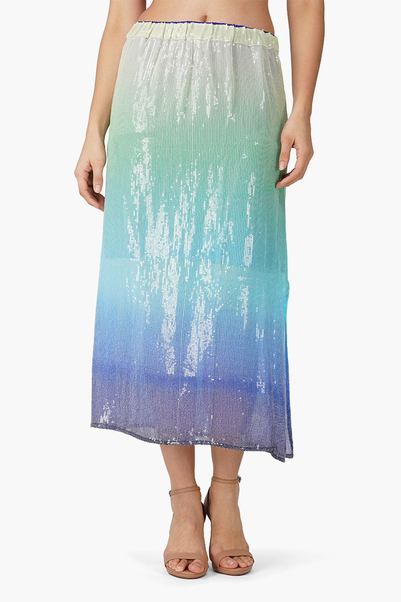 Set of 6 Aqua Ombre Embellished Skirt (S,M,L)