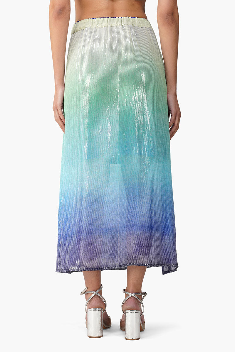 Set of 6 Aqua Ombre Embellished Skirt (S,M,L)