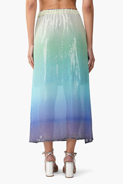 Set of 6 Aqua Ombre Embellished Skirt (S,M,L)