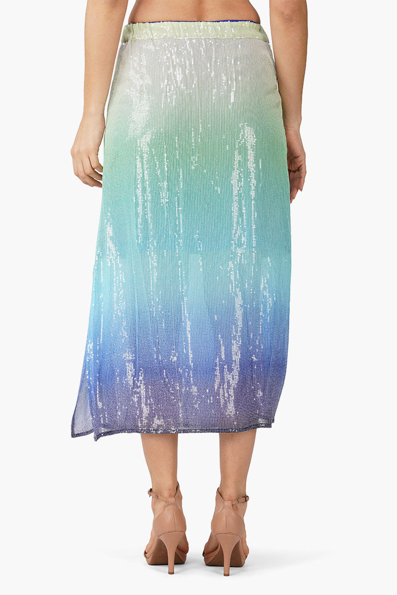 Set of 6 Aqua Ombre Embellished Skirt (S,M,L)