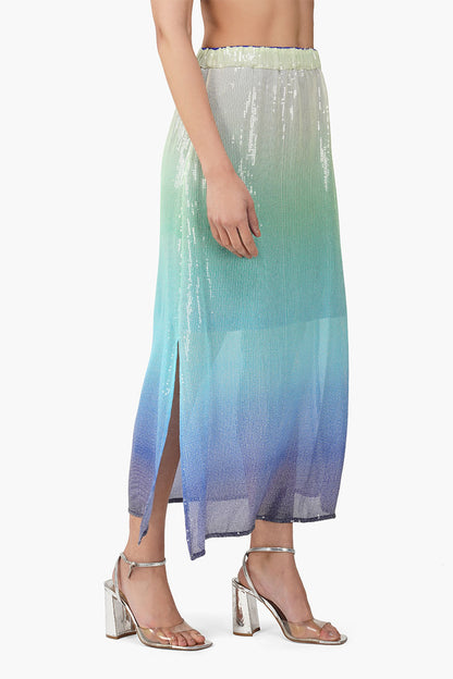 Set of 6 Aqua Ombre Embellished Skirt (S,M,L)