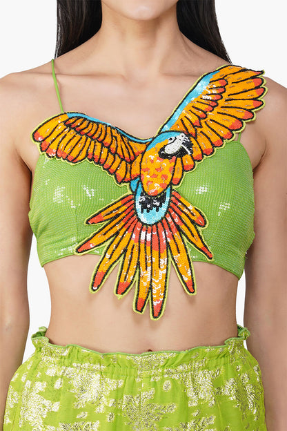 Set of 6 Flying Macaw Embellished Top (S,M,L)