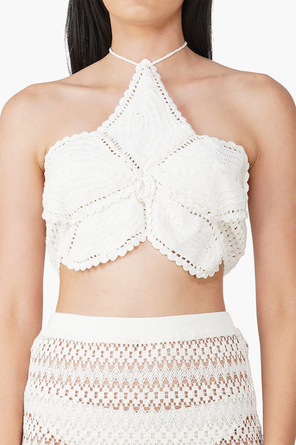 Set of 6 White Lily Crochet Top (S,M,L)