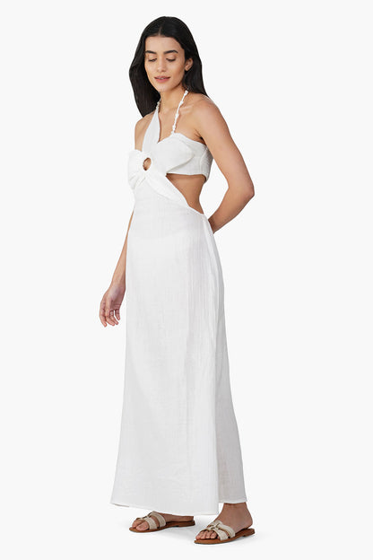 Set of 6 Nash White  Flora Solid Dress (S,M,L)