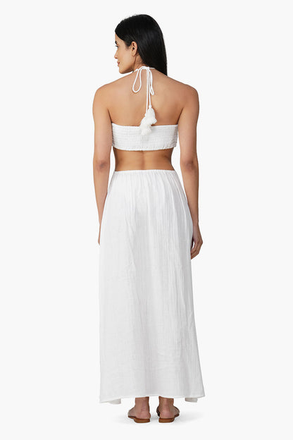 Set of 6 Nash White  Flora Solid Dress (S,M,L)