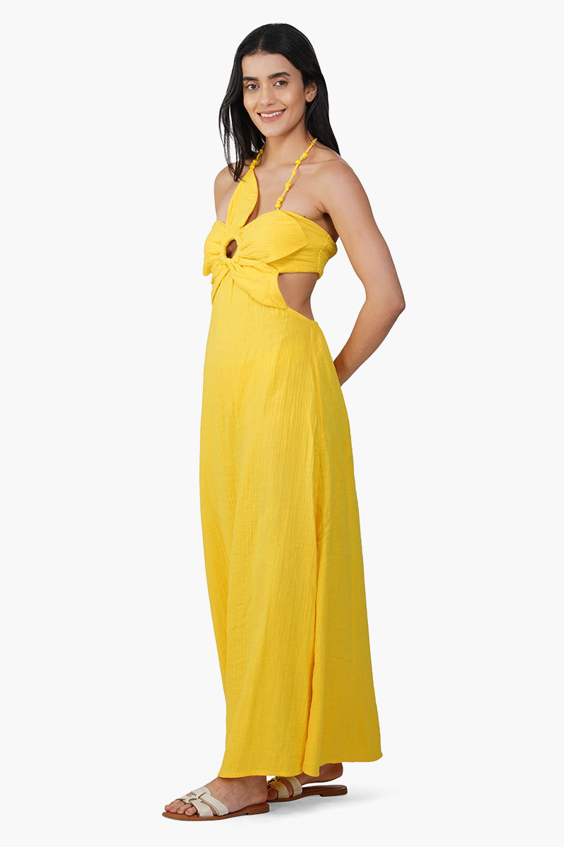 Set of 6 Nash Yellow Flora Solid Dress (S,M,L)