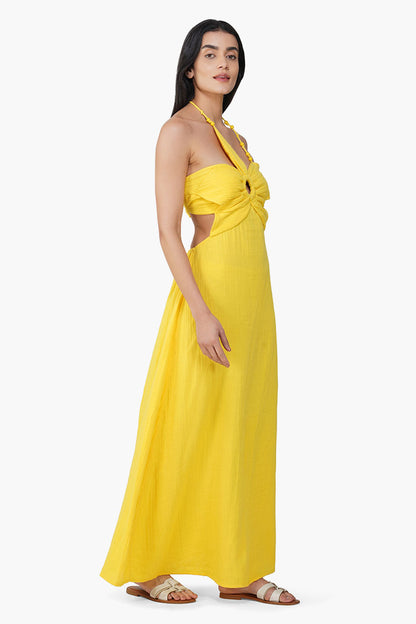 Set of 6 Nash Yellow Flora Solid Dress (S,M,L)