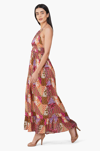 Set of 6 Lady Multiflora Maxi Dress (S,M,L)