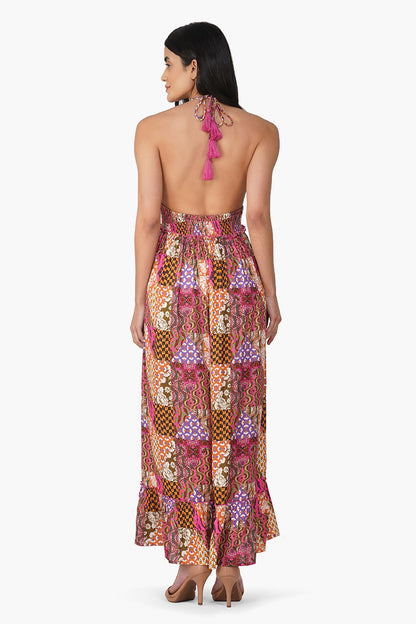 Set of 6 Lady Multiflora Maxi Dress (S,M,L)