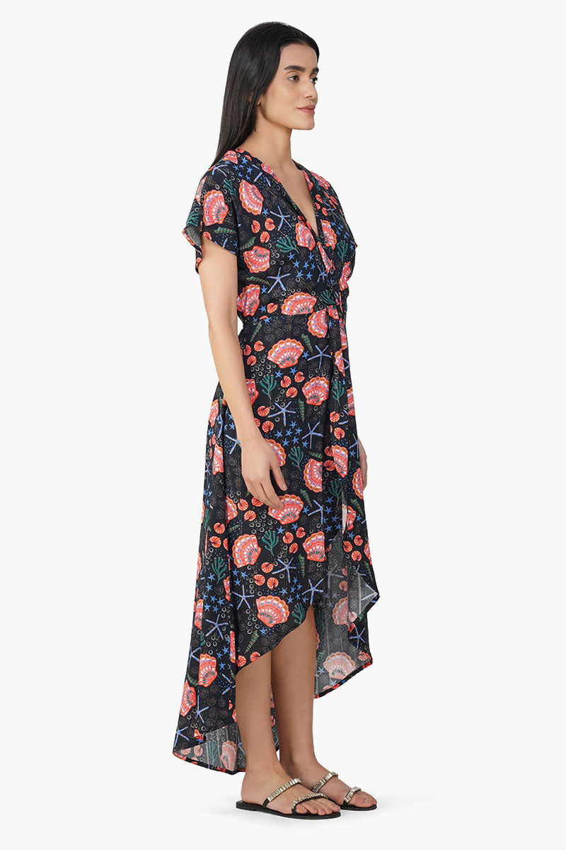 Set of 6 Night Murphy Wrap Dress (S,M,L)