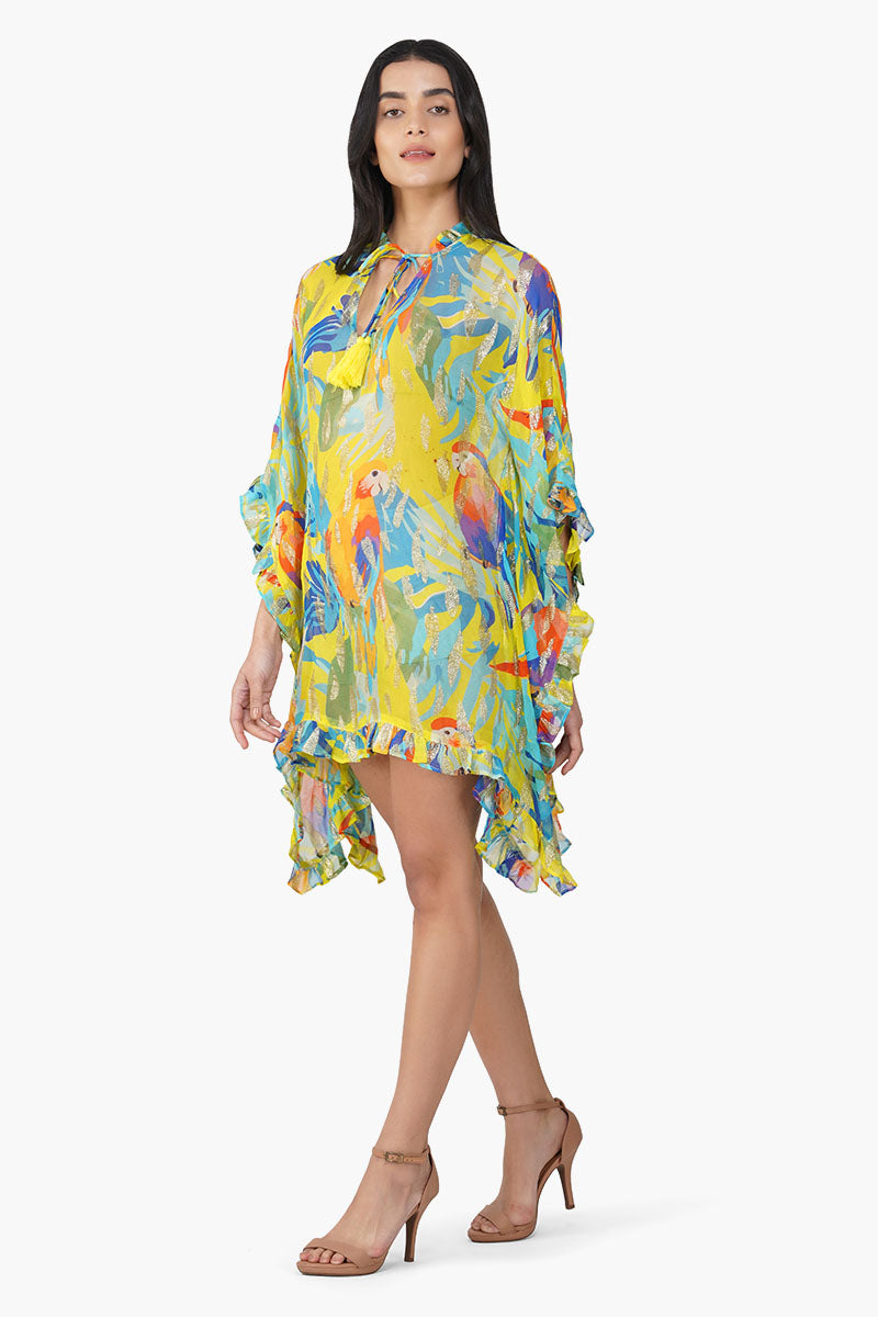 Set of 6 Farm Peru Tropic Lurex Printed Kaftan (S,M,L)