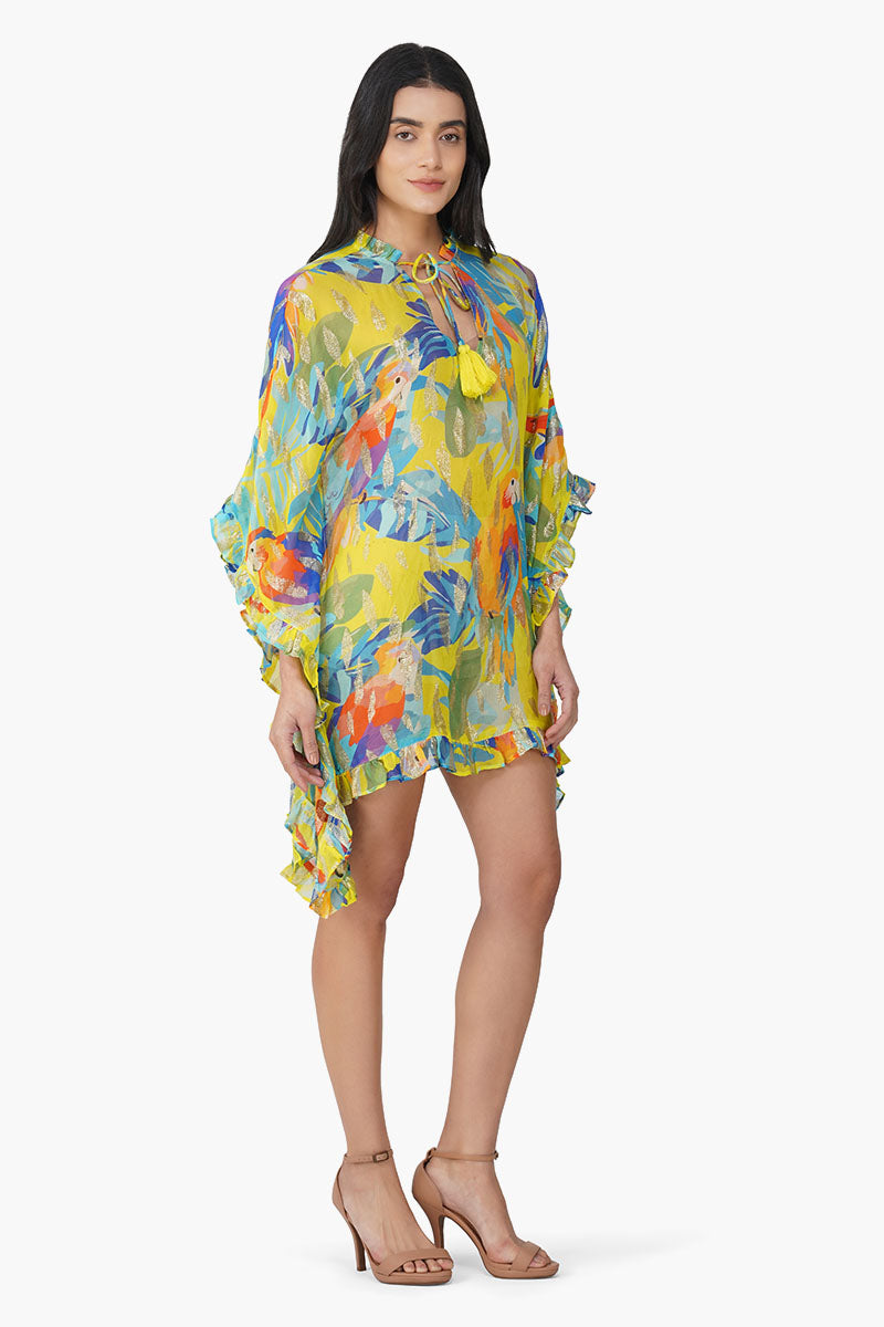 Set of 6 Farm Peru Tropic Lurex Printed Kaftan (S,M,L)