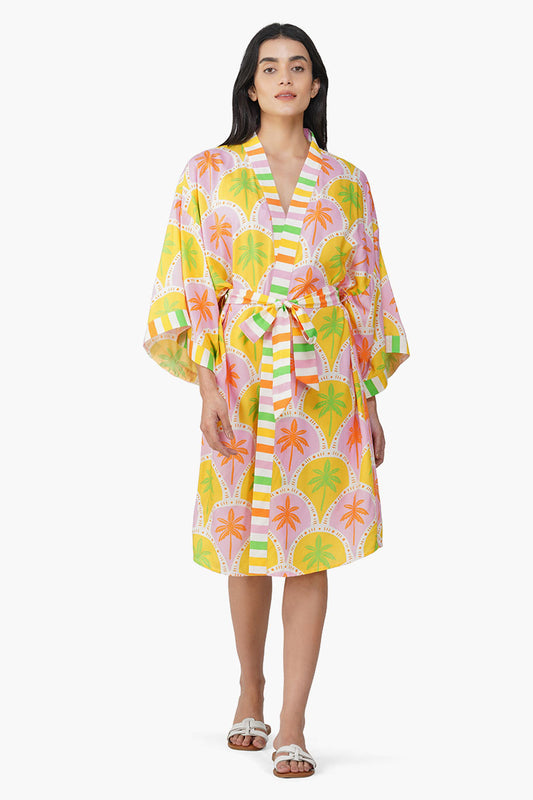 Set of 6 Multi Wikolia Tropic Printed Cover Dress (S,M,L)