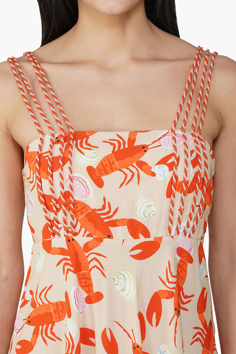 Set of 6 Candy Lobstres Printed Dress (S,M,L)