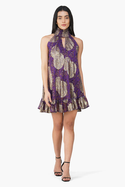 Set of 6 Victoria Iris Printed Short Dress (S,M,L)