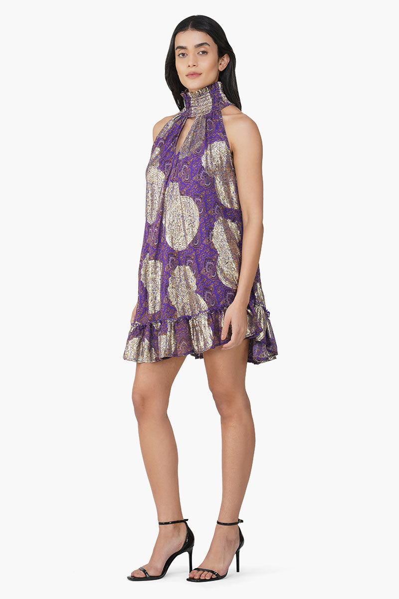 Set of 6 Victoria Iris Printed Short Dress (S,M,L)