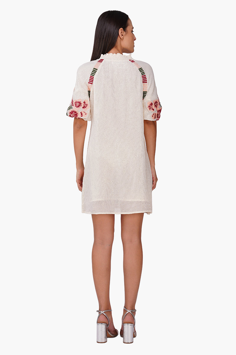 Set of 6 Floral Nude Embroidered Dress (S, M & L)