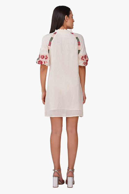 Set of 6 Floral Nude Embroidered Dress (S, M & L)