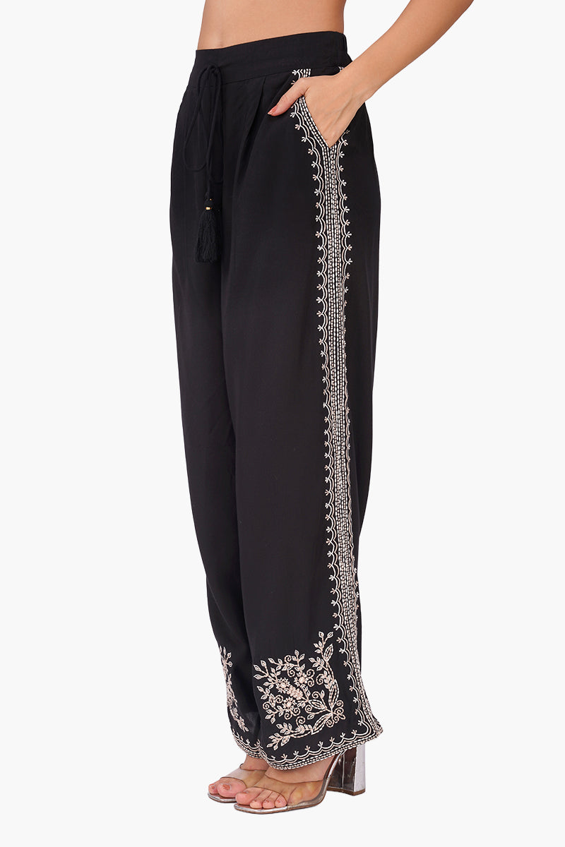 Set of 6 Monochrome Muse Embroidered Pants (S, M & L)