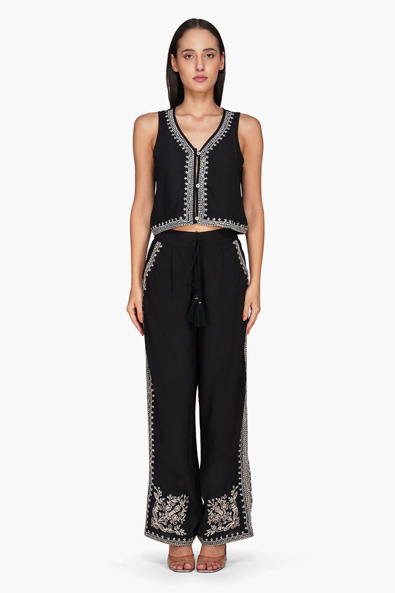 Set of 6 Monochrome Muse Embroidered Pants (S, M & L)
