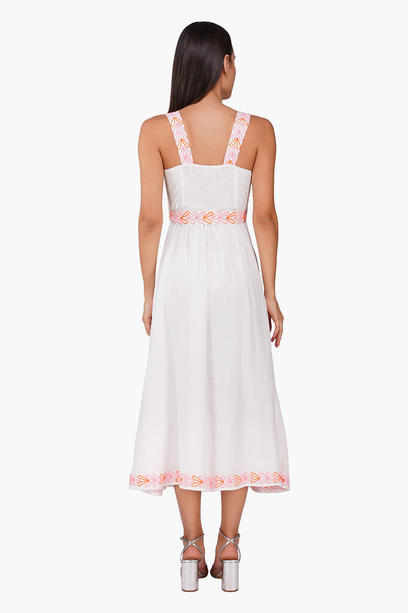 Set of 6 Marigold Mist Embroidered Maxi Dress (S, M & L)