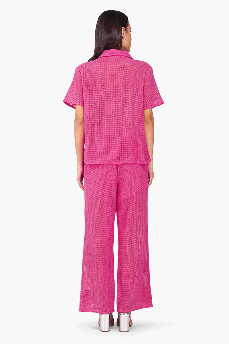 Set of 6 Pink Zest Embroidered Crochet Shirt (S, M & L)