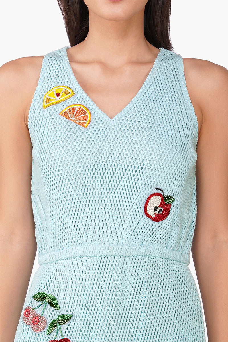 Set of 6 Iced Fruit Embroidered Crochet Dress (S, M & L)