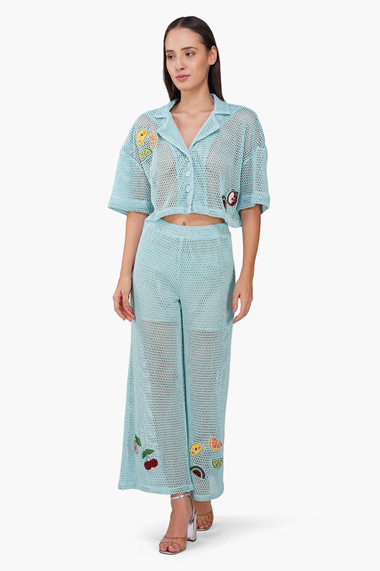 Set of 6 Iced Fruit Embroidered Crochet Pants (S, M & L)