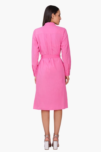 Set of 6 Bold Blink Pink Embellished Shirt Dress (S, M & L)