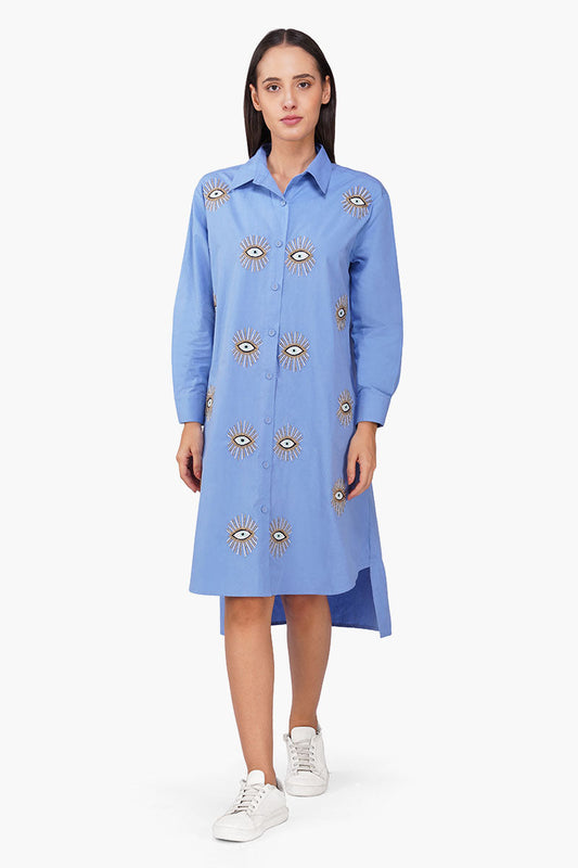 Set of 6 Peri Blink Embellished Shirt Dress (S, M & L)
