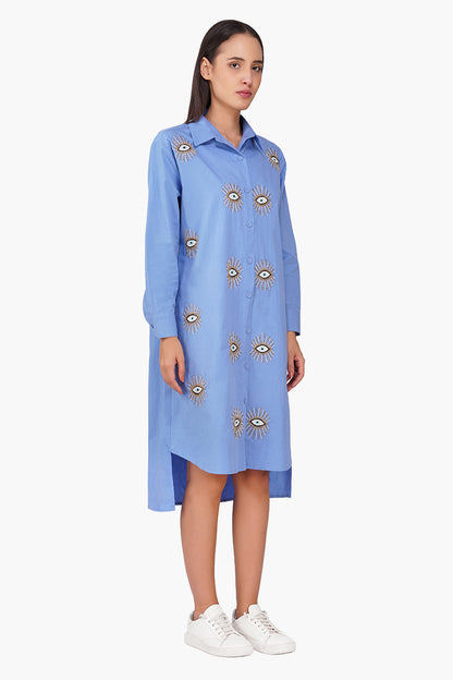Set of 6 Peri Blink Embellished Shirt Dress (S, M & L)
