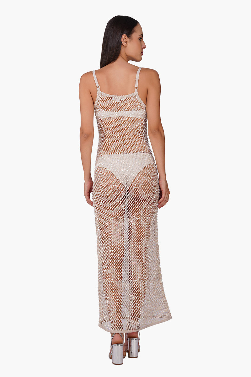Set of 6 Silver Pearl Luxe Long Length Cover Up (S, M & L)