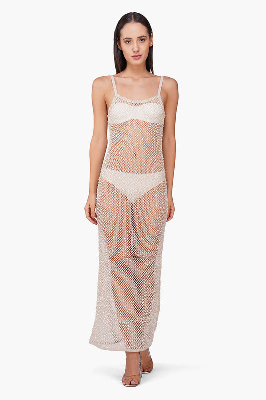 Set of 6 Silver Pearl Luxe Long Length Cover Up (S, M & L)