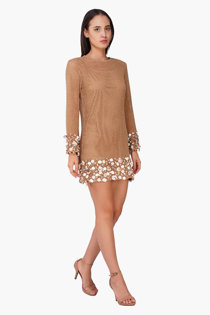 Set of 6 Shell Embellished Couture Crochet Dress (S, M & L)