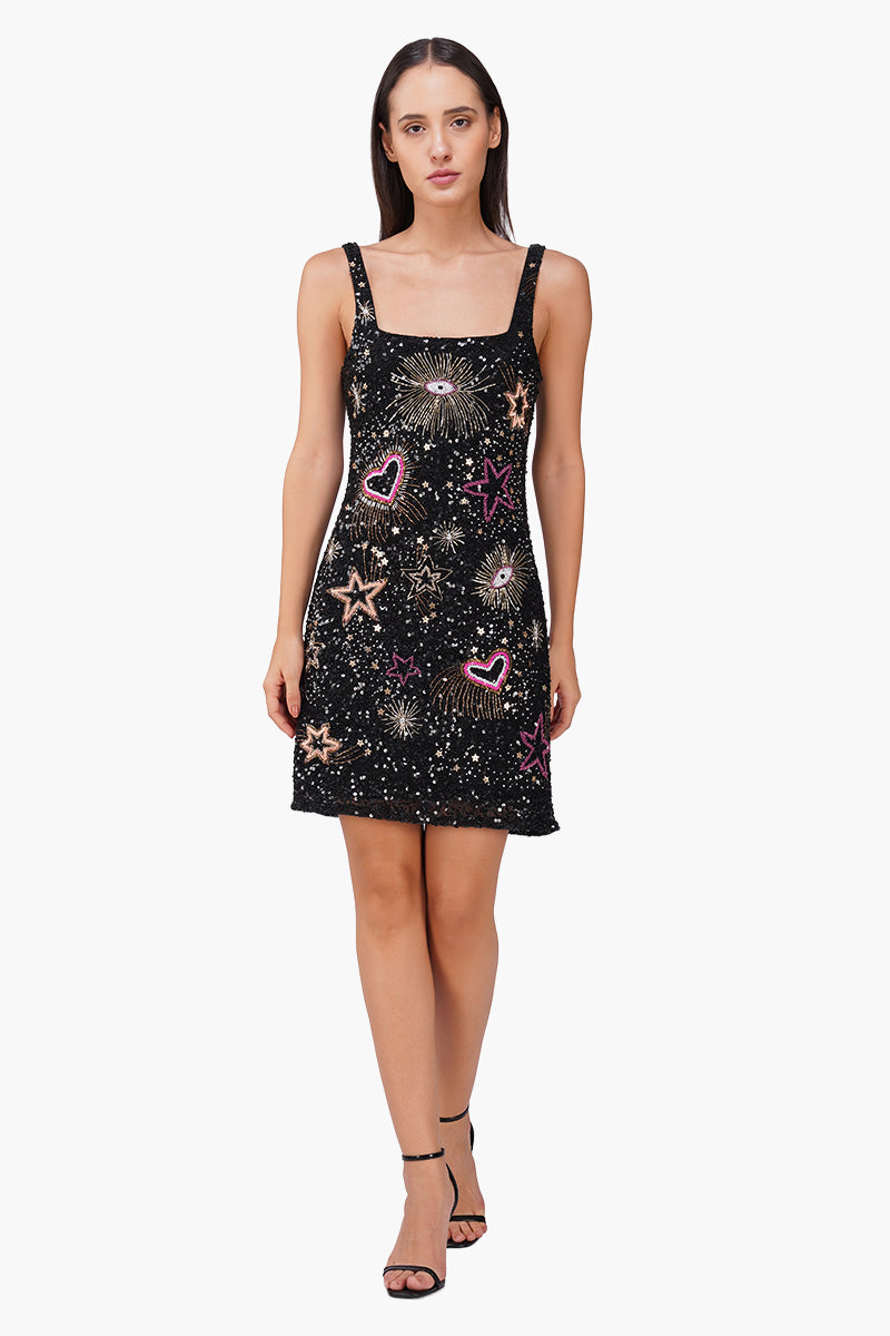 Starlight Glamour Embellished Bodycone Dress