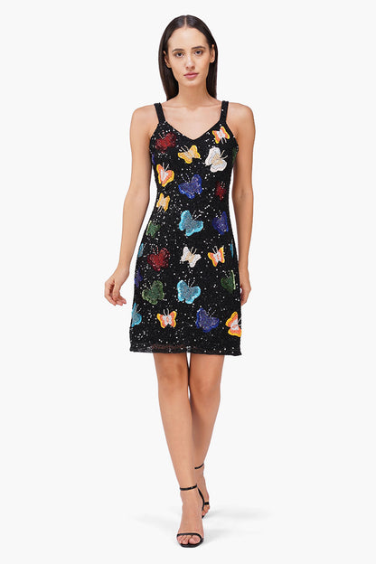 Multiglow Butterfly Embellished Bodycon Dress