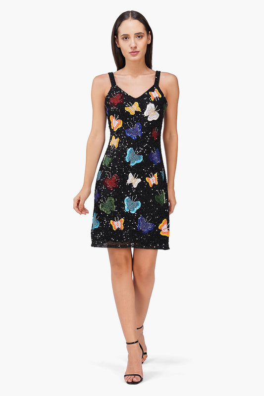 Multiglow Butterfly Embellished Bodycone Dress