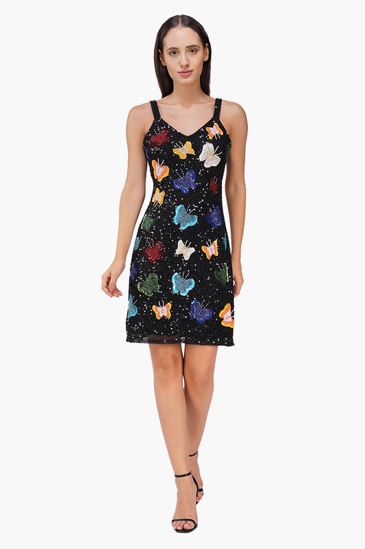 Set of 6 Multiglow Butterfly Embellished Bodycone Dress (S, M & L)