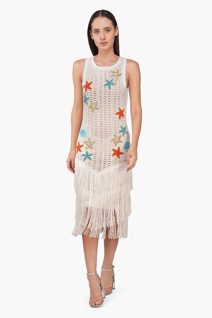 Set of 6 Coastel Patch Crochet Embellished Fringes Cover Up (S, M & L)