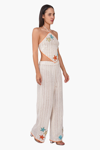 Set of 6 Coastel Patch Crochet Embellished Hanky Top (S, M & L)