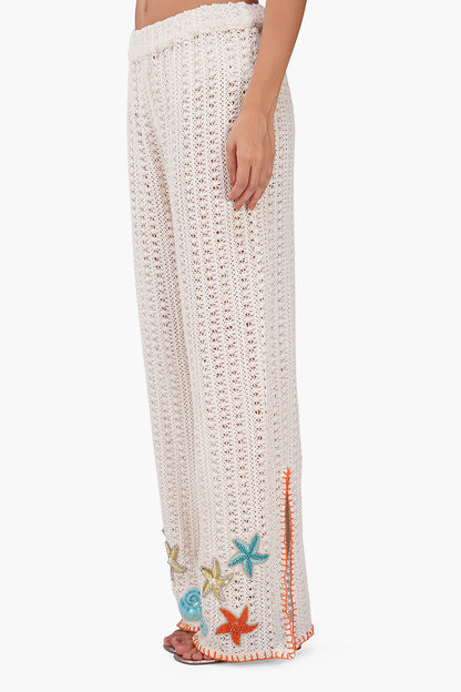 Set of 6 Coastel Patch Crochet Embellished Pant (S, M & L)
